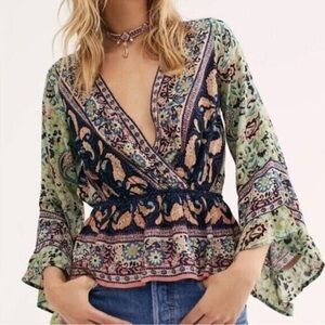 Free People Rosalie Wrap Top - Size M
